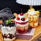 U Shaped Disposable Dessert Cups With Lids For Parfait Mousse And Fruit 5