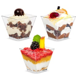 dessert cups clear trapezoid mini party dessert containers