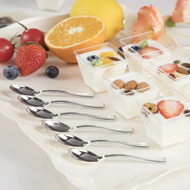 Dessert Cups Clear Trapezoid Mini Party Dessert Containers 2