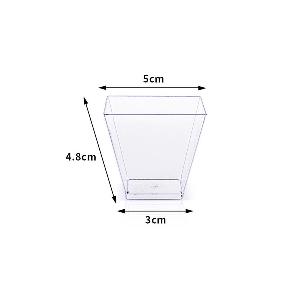 Dessert Cups Clear Trapezoid Mini Party Dessert Containers 4