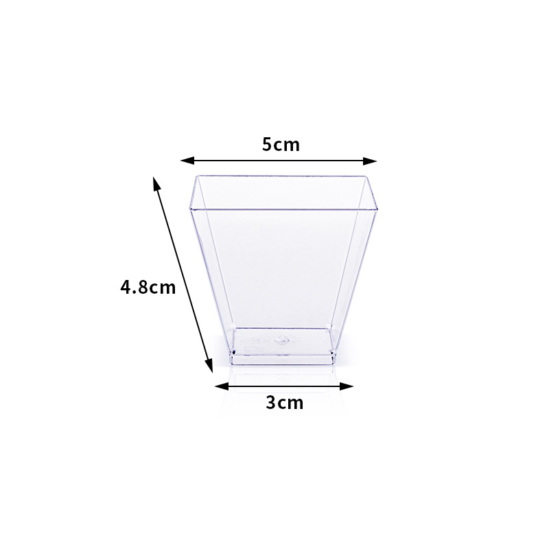 Dessert Cups Clear Trapezoid Mini Party Dessert Containers 4