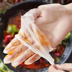 premium transparent waterproof disposable kitchen gloves