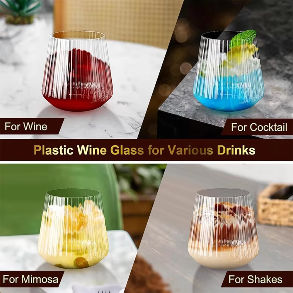 Party Unbreakable Drinkware Disposable Wine Glasses