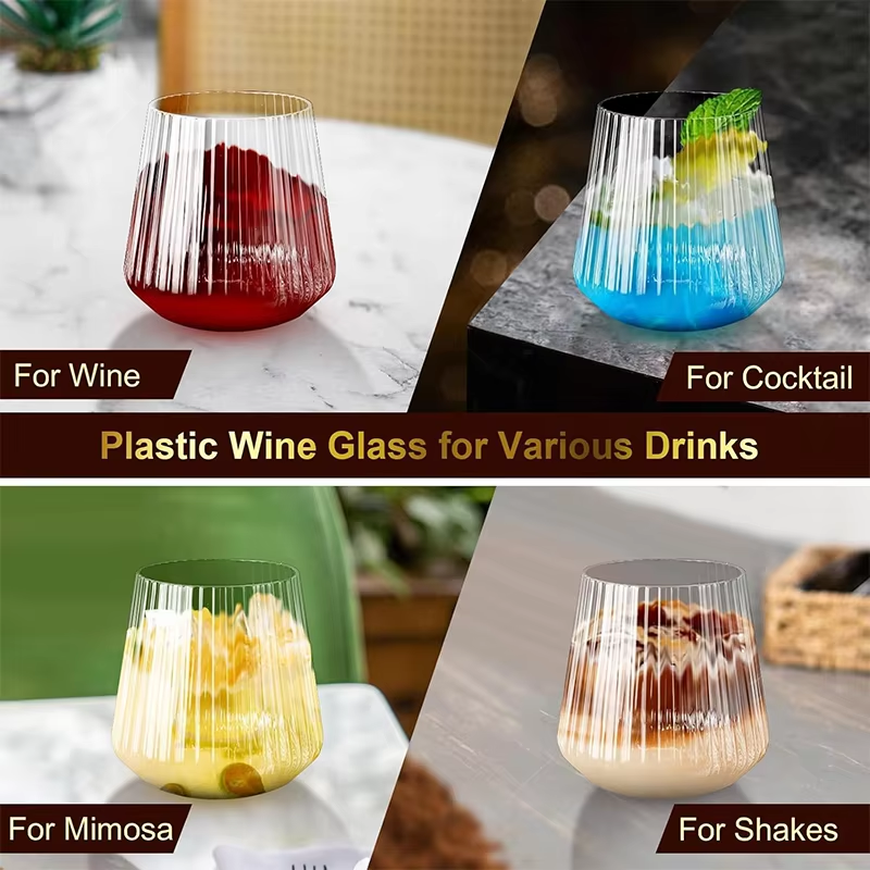 Party Unbreakable Drinkware Disposable Wine Glasses