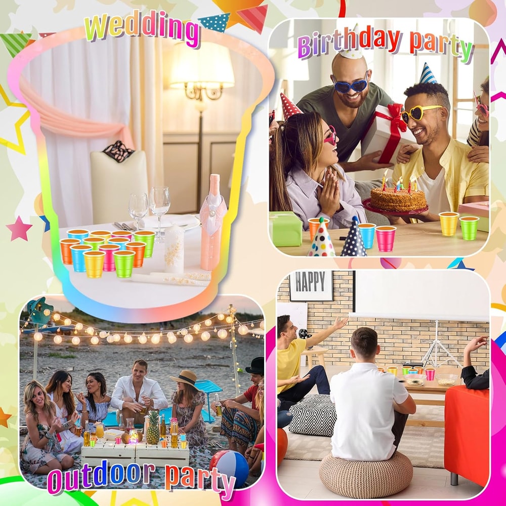 Disposable Shot Glasses Mini Plastic Party Cups 2