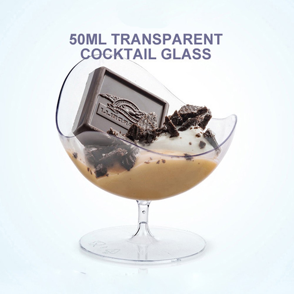Clear Disposable Dessert Cups for Parties Weddings Mousse Ice Cream