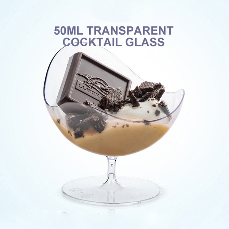 Clear Disposable Dessert Cups for Parties Weddings Mousse Ice Cream