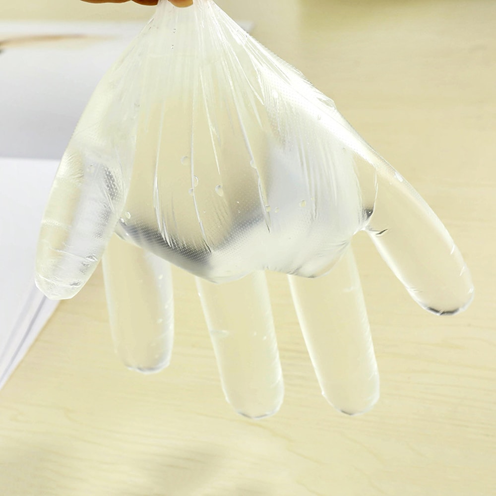 Disposable Transparent Plastic Gloves for Food Prep Waterproof Gloves Protection