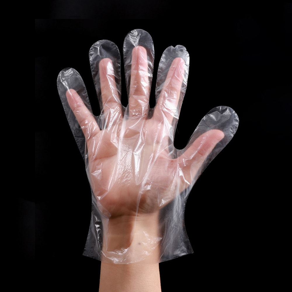 Disposable Transparent Plastic Gloves for Food Prep Waterproof Gloves Protection