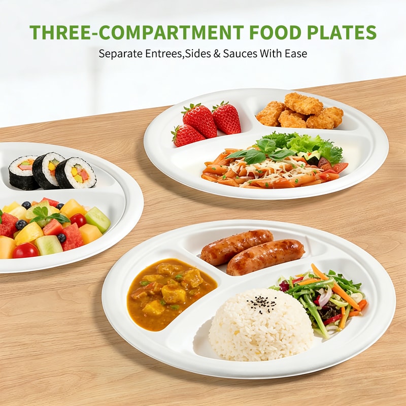 Premium Eid Mubarak Paper Plates Ramadan Disposable Plates For Party Festive Tableware 3