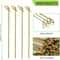 Natural Bamboo Cocktail Picks & Knot Skewers Garnish Sticks for Drinks, Fruit, Charcuterie