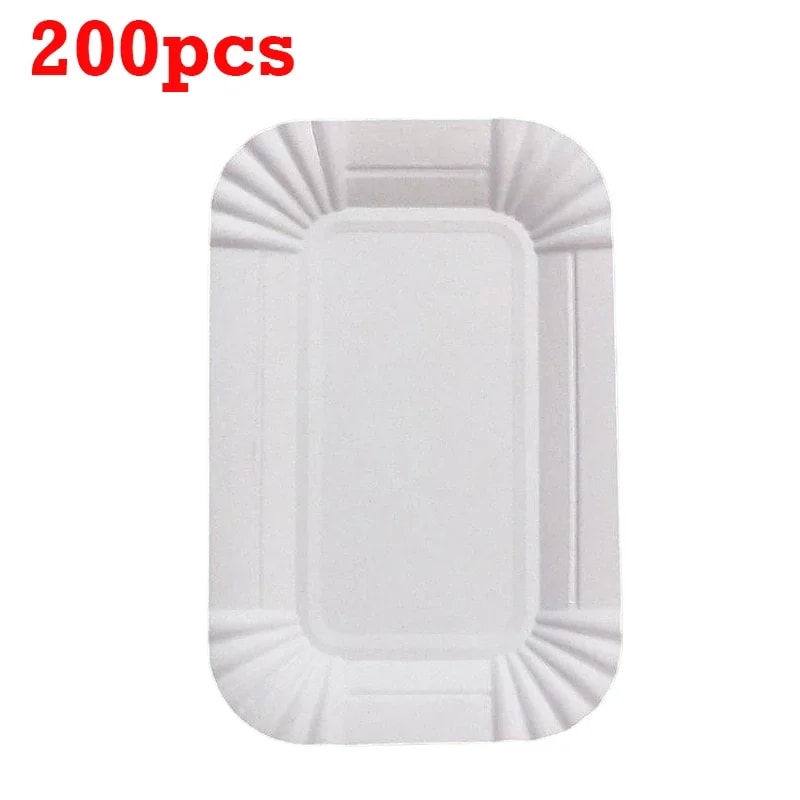 Premium Party & Disposable Paper Plates Rectangular & Round Cake Serving Trays