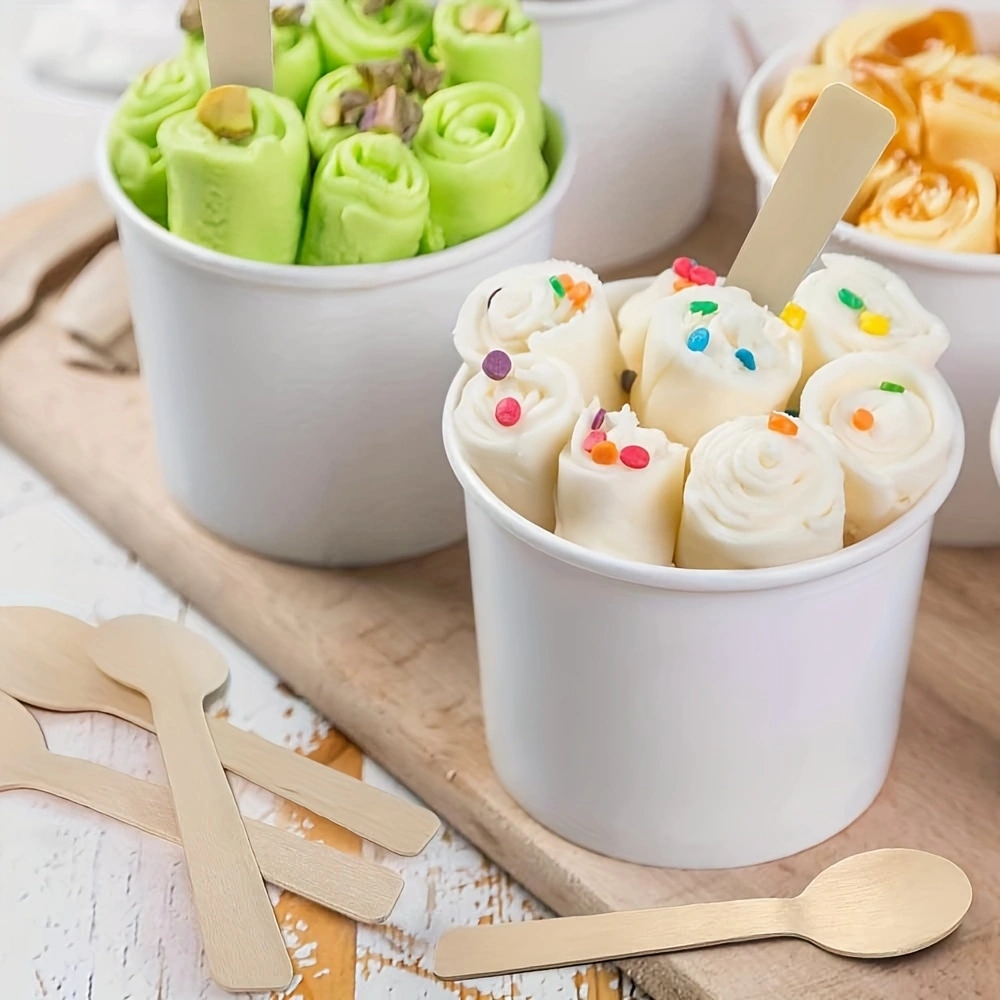 Mini Wooden Spoons for Desserts Parties Weddings and Camping
