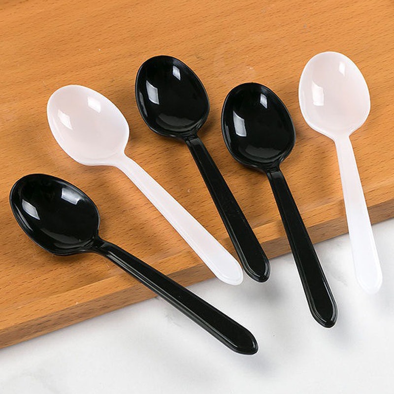 Disposable Plastic Spoons for Ice Cream and Party Tableware