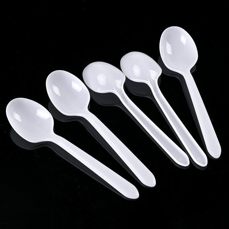 Disposable Plastic Spoons for Ice Cream and Party Tableware