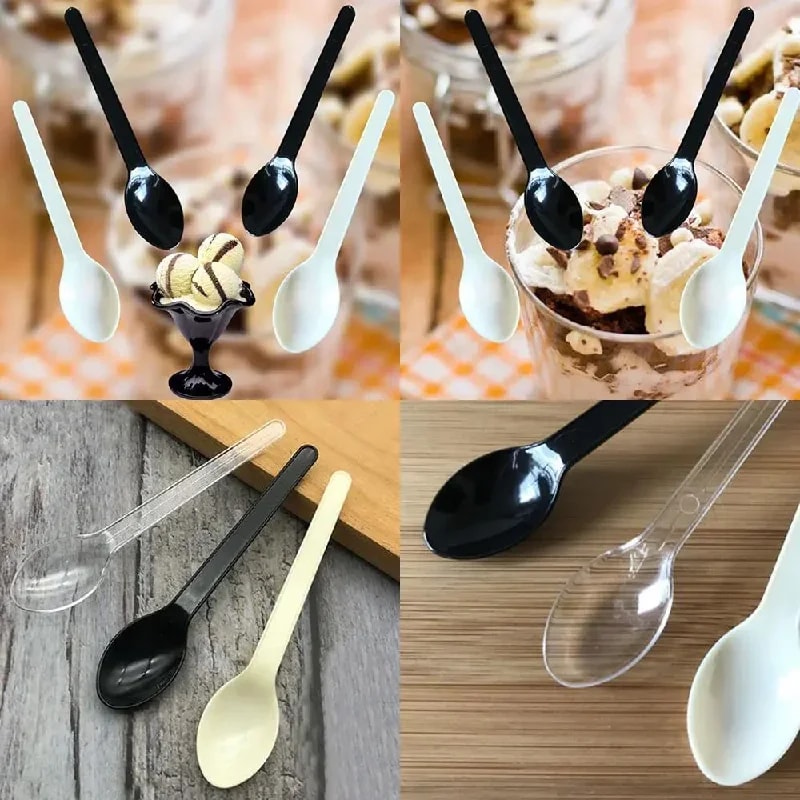 Disposable Plastic Cutlery Set for Desserts, Parties & Snacks