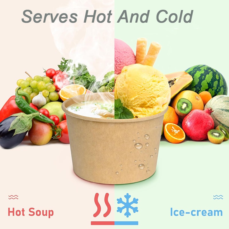 Premium Disposable Paper Ice Cream Cups Party Ice Cream Cups