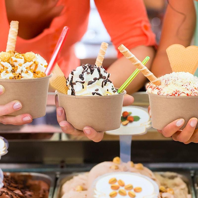 Premium Disposable Paper Ice Cream Cups Party Ice Cream Cups
