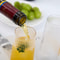 Clear Ribbed Stemless Plastic Champagne Flutes Disposable Party Glasses 4
