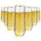 Clear Ribbed Stemless Plastic Champagne Flutes Disposable Party Glasses 5