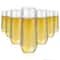 Clear Ribbed Stemless Plastic Champagne Flutes Disposable Party Glasses 6