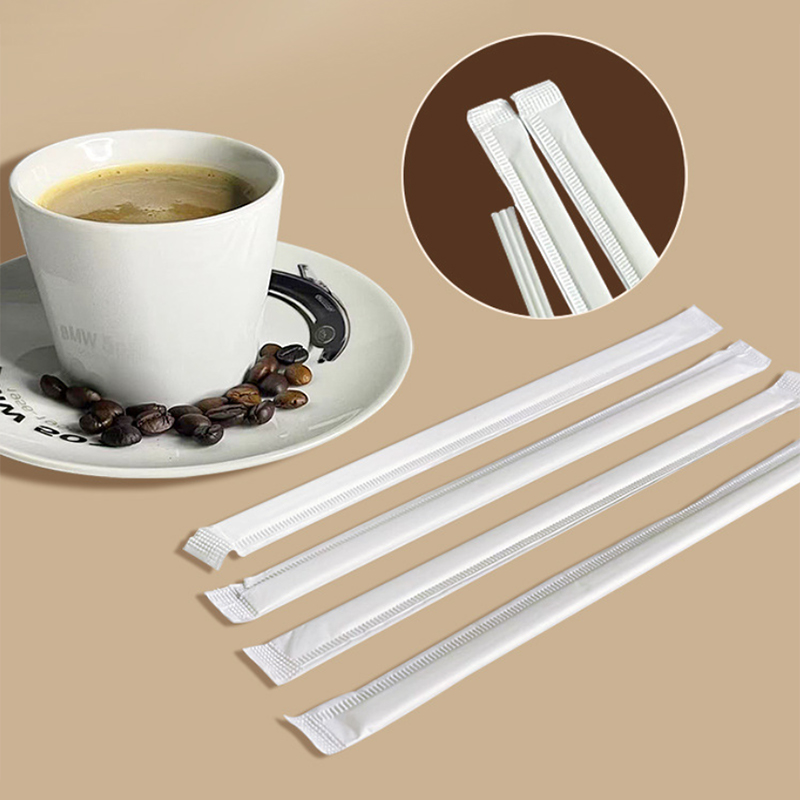 Disposable Three Hole Coffee Straw Stirrer Sticks For Hot And Cold Drinks 0