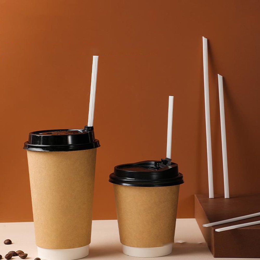 Disposable Three Hole Coffee Straw Stirrer Sticks For Hot And Cold Drinks 1