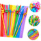 Flexible Disposable Straws for Party Drinks and Everyday Beverages