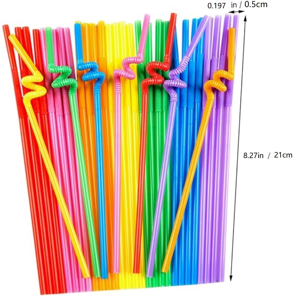 Flexible Disposable Straws for Party Drinks and Everyday Beverages