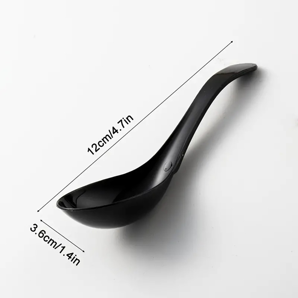 Premium Clear Plastic Disposable Spoons Soup Dessert Utensils 7