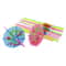 Tropical Umbrella Drink Straws Set Cocktail Party Straws