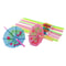 Tropical Umbrella Drink Straws Set Cocktail Party Straws