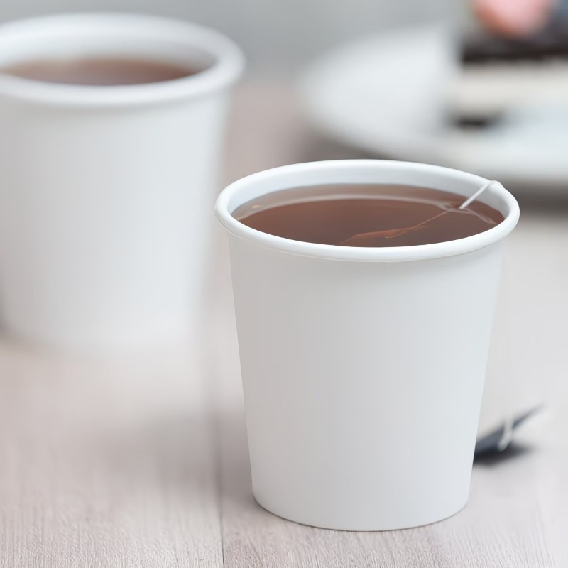 Disposable White Paper Cups For Coffee Juice Parties Hot And Cold Drink Cups 2