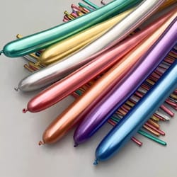 premium long latex balloons party set glossy metal balloon diy wedding & birthday decorations
