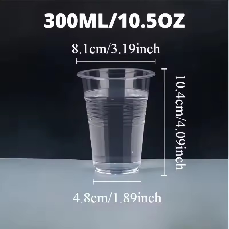 Premium Clear Disposable Plastic Cups For Drinks Parties Bulk Household Tableware 8