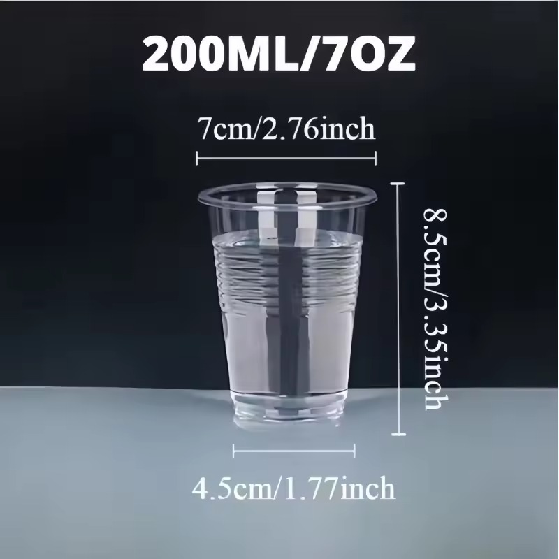 Premium Clear Disposable Plastic Cups For Drinks Parties Bulk Household Tableware 7