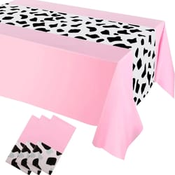 pink cowgirl party tablecloth western cowboy table cover for rodeo birthday decor