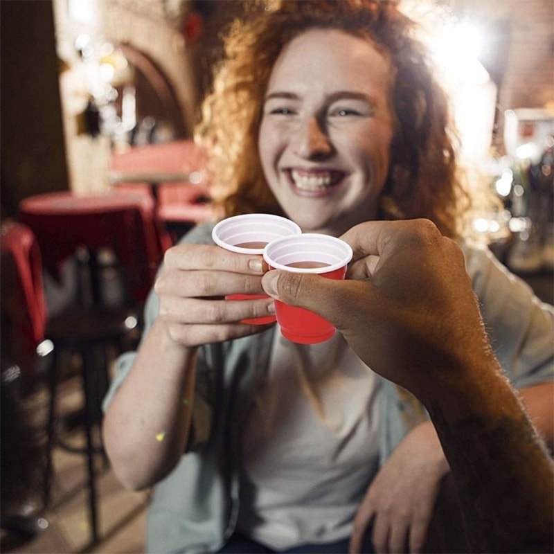 Premium Red Disposable Mini Party Cups for Events & Tastings