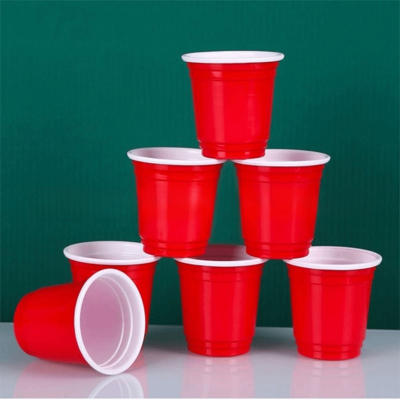 Premium Red Disposable Mini Party Cups for Events & Tastings