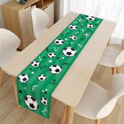 soccer match day table runner for sports party decorations
