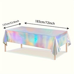 holographic party table cover for birthday and wedding decor