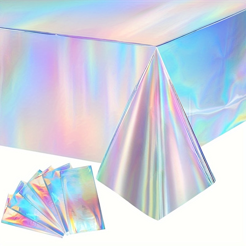 Holographic Party Table Cover For Birthday And Wedding Decor 1