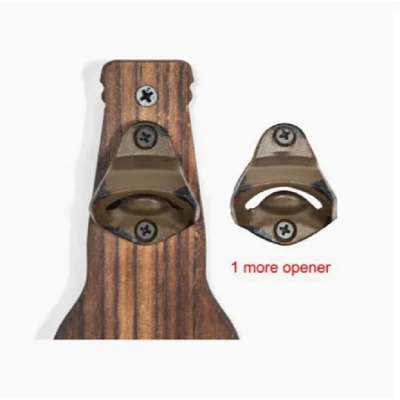 Wall Mounted Bottle Opener with Vintage Beer Cap Catcher Basket