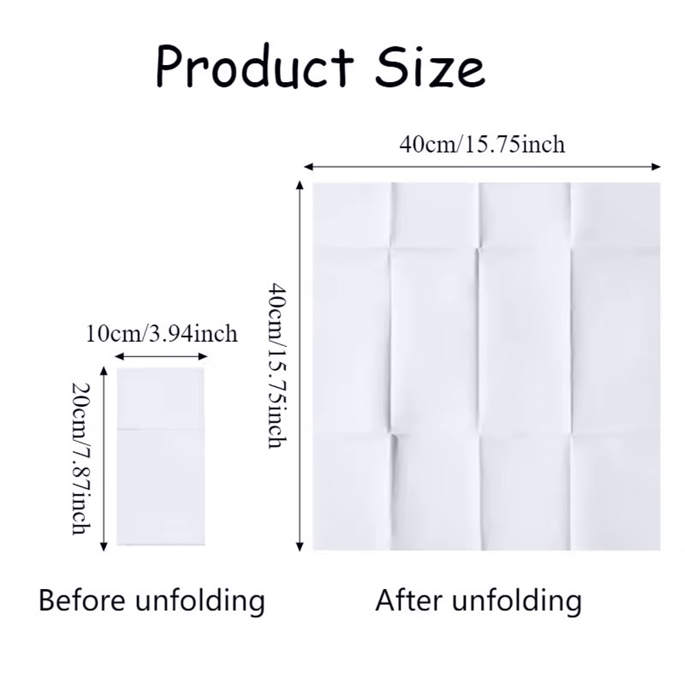 White Disposable Cutlery Napkins With Flatware Pocket