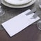 White Disposable Cutlery Napkins With Flatware Pocket