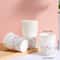 White Floral Disposable Paper Cups for Coffee Cold Drinks and Party Tables