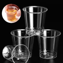 premium mini shot glasses clear plastic disposable party cups