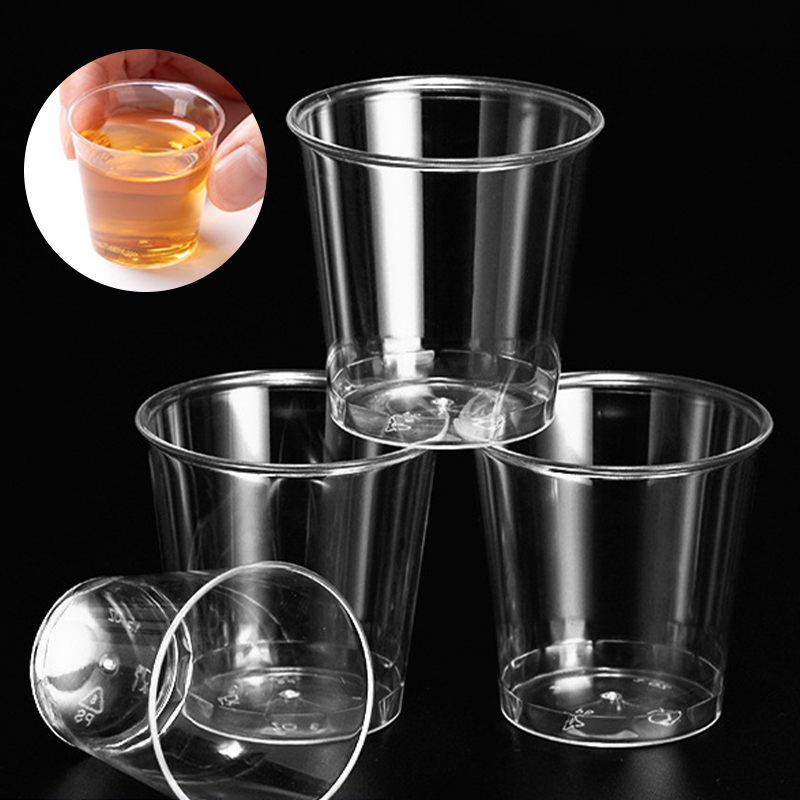 Premium Mini Shot Glasses Clear Plastic Disposable Party Cups