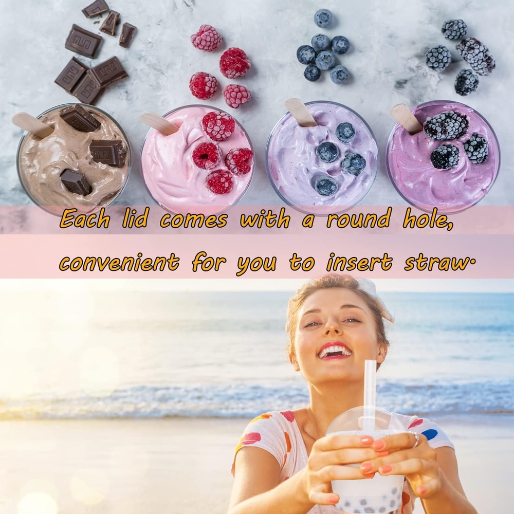 Clear Plastic Dessert Cups with Dome Lids for Parfaits, Snacks and Party Treats