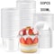 Clear Plastic Dessert Cups with Dome Lids for Parfaits, Snacks and Party Treats